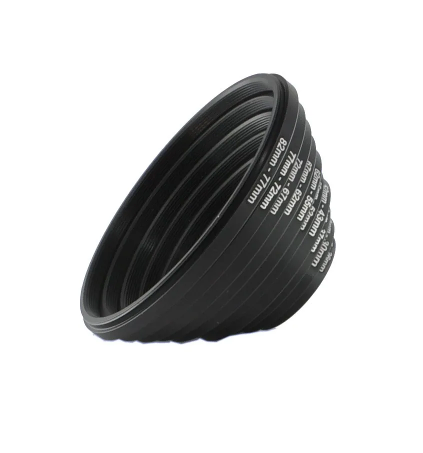 62-52 67-55 72-52 72-55 72-58 77-55 77-58 77-62 82-58 مللي متر حلقة من الألومنيوم معدن التنحي خواتم محول العدسة مجموعة فلاتر