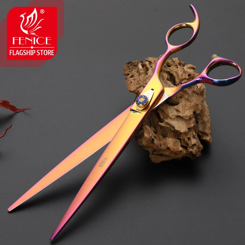 Imagem -02 - Fenice 8.5 Polegada Profissional Tesoura para Animais de Estimação Cão Grooming Gato Aparar Tesoura Reta Grooming Shears Makas Tesora Pet