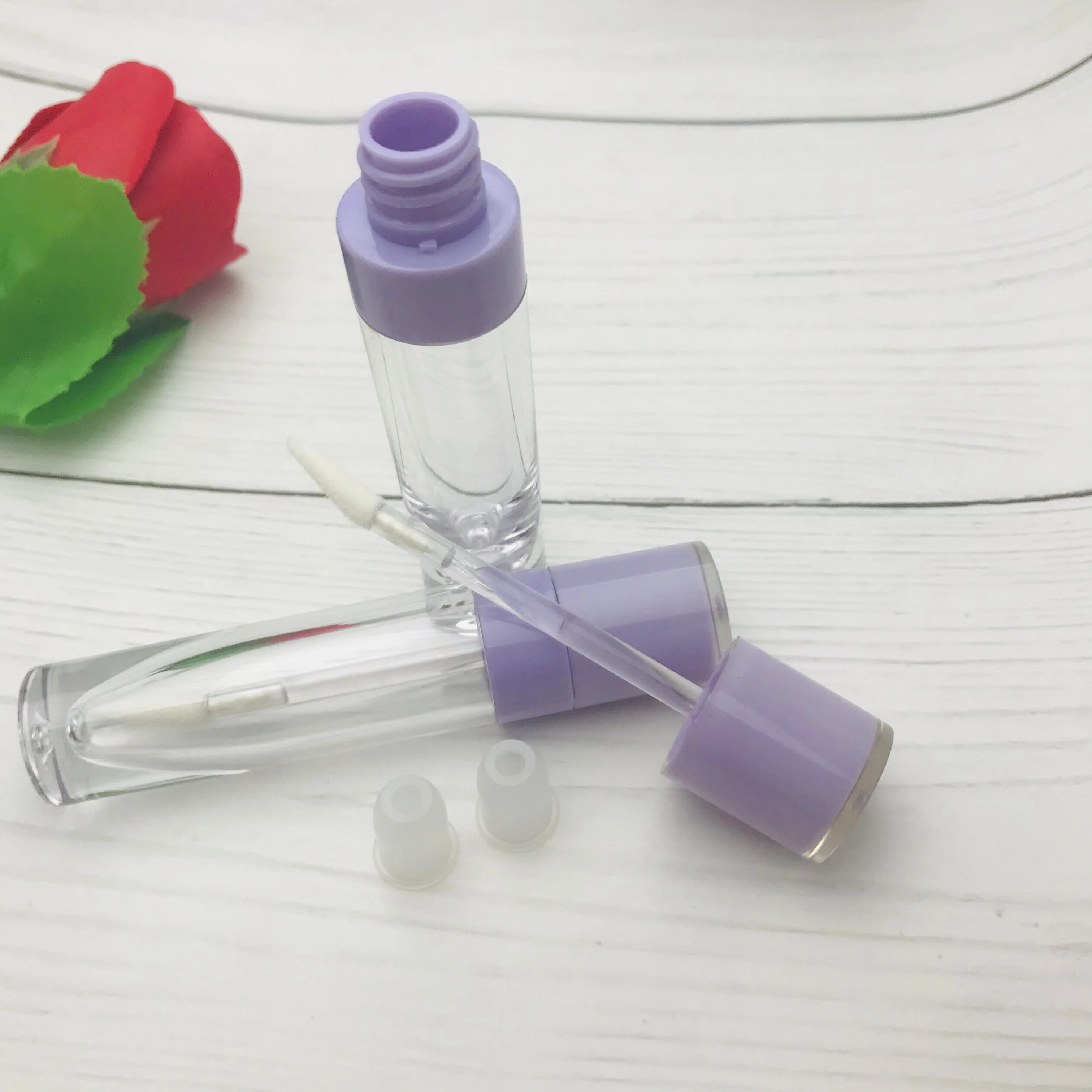 Großhandel 5ml Leere Lipgloss-Tuben mit Baby-Pink-Kappe AS Lipglaze-Behälter Verpackungsflasche Lippenstift Make-up – Detail 9