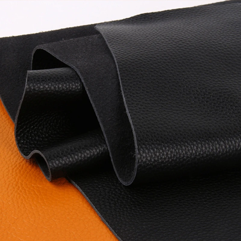 Veg tanned first layer leather genuine cow leather carving black color 1.5mm thickness paint for skin black color