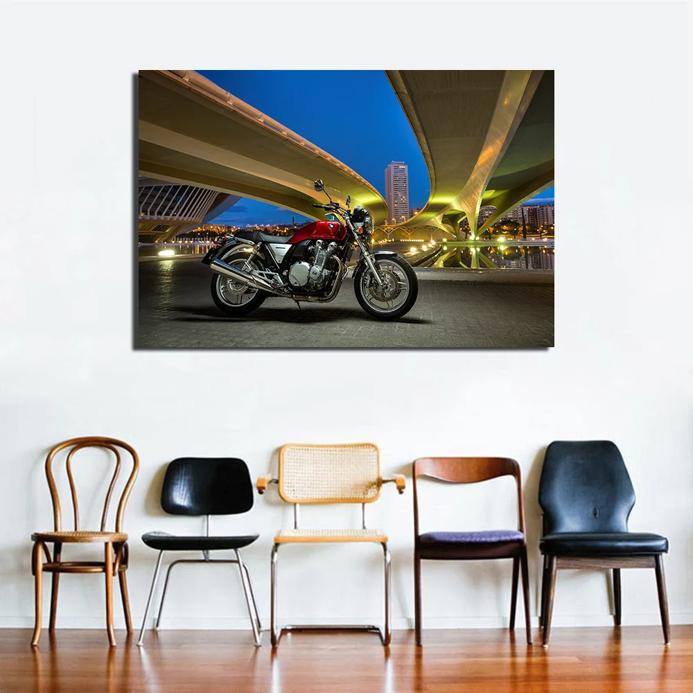 Motorcycle Honda CB1100 Poster Canvas Cloth Fabric Print Painting for Home Decor Wall Art Picture