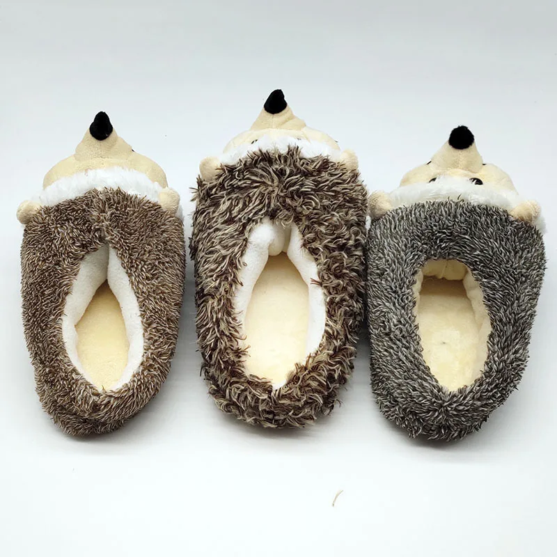 Pantofole da interno offerta speciale per cani personalizza un caldo inverno hedgeh lovers pantofole da casa scarpe con fondo rigido spesso su