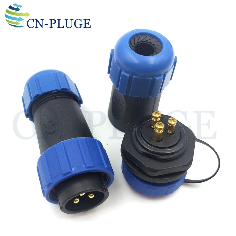 SP21 Series 2 3 4 5 pin Waterproof Non Welded Connector Aviation Industry LED Power Supply Butt Connector Plug and Socket IP68