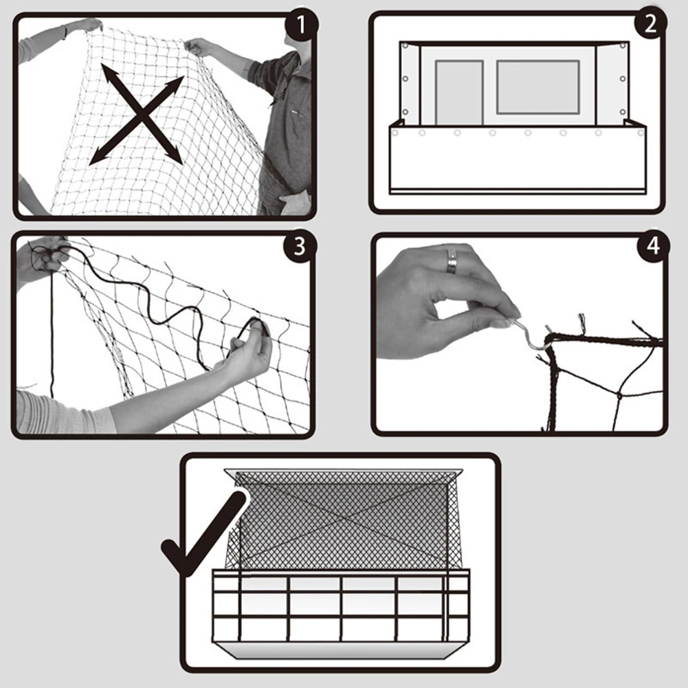 Cat Balcony Protection Net Sturdy Plastic Mesh Netting Gardening Net For Prevents Cats From Escaping Or Falling From Balcony