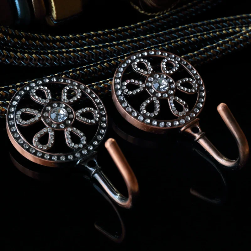 

2 pcs Tiffany hook simple European curtain wall hook wall hook exquisite diamond inlaid hook curtain accessories decorative hook