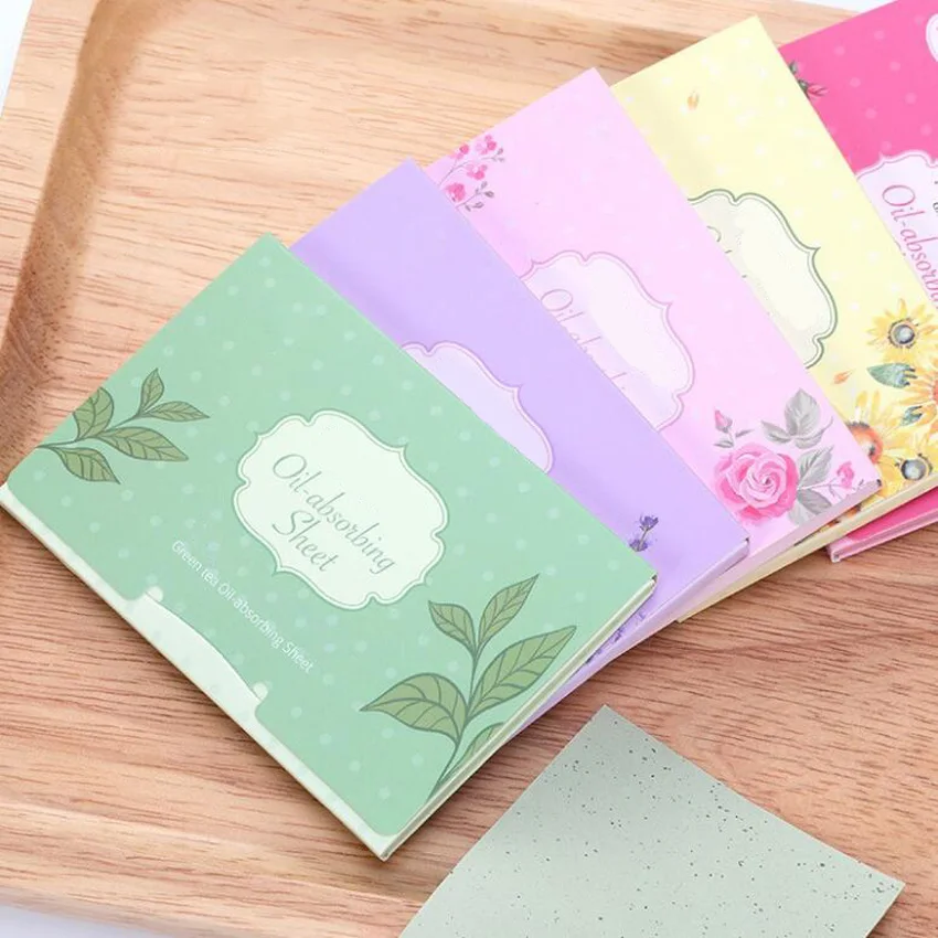 100 pçs/caixa aromaterapia facial papel absorção de óleo papel absorção de óleo óleo óleo blotting controle de óleo rosto beleza maquiagem ferramentas