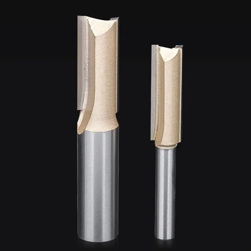 Due Doppio Flauti Dritti Slot di Legno di Frese E Taglierine Per Micro SIM Solido Carburo di Foma Router di CNC Bit Fresa Ferramentas Para Madeira