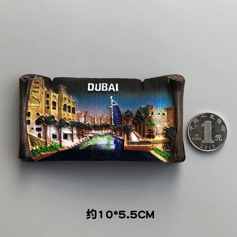 Souvenir Country Fridge Magnets Dubai Sydney French Egypt Travel Commemorative Decoration Refrigerator Magnet Birthday Gift