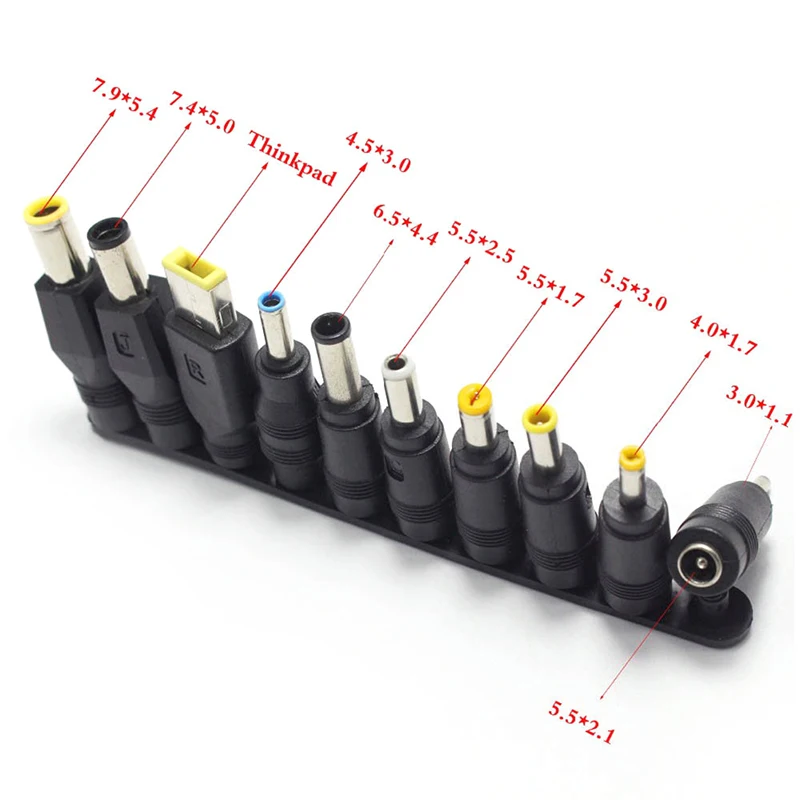 Tips Universal Jack DC 5.5mmx2.1mm Connectors Charger Converter Laptop Adapter Lader Power Conversion Plug Haakse