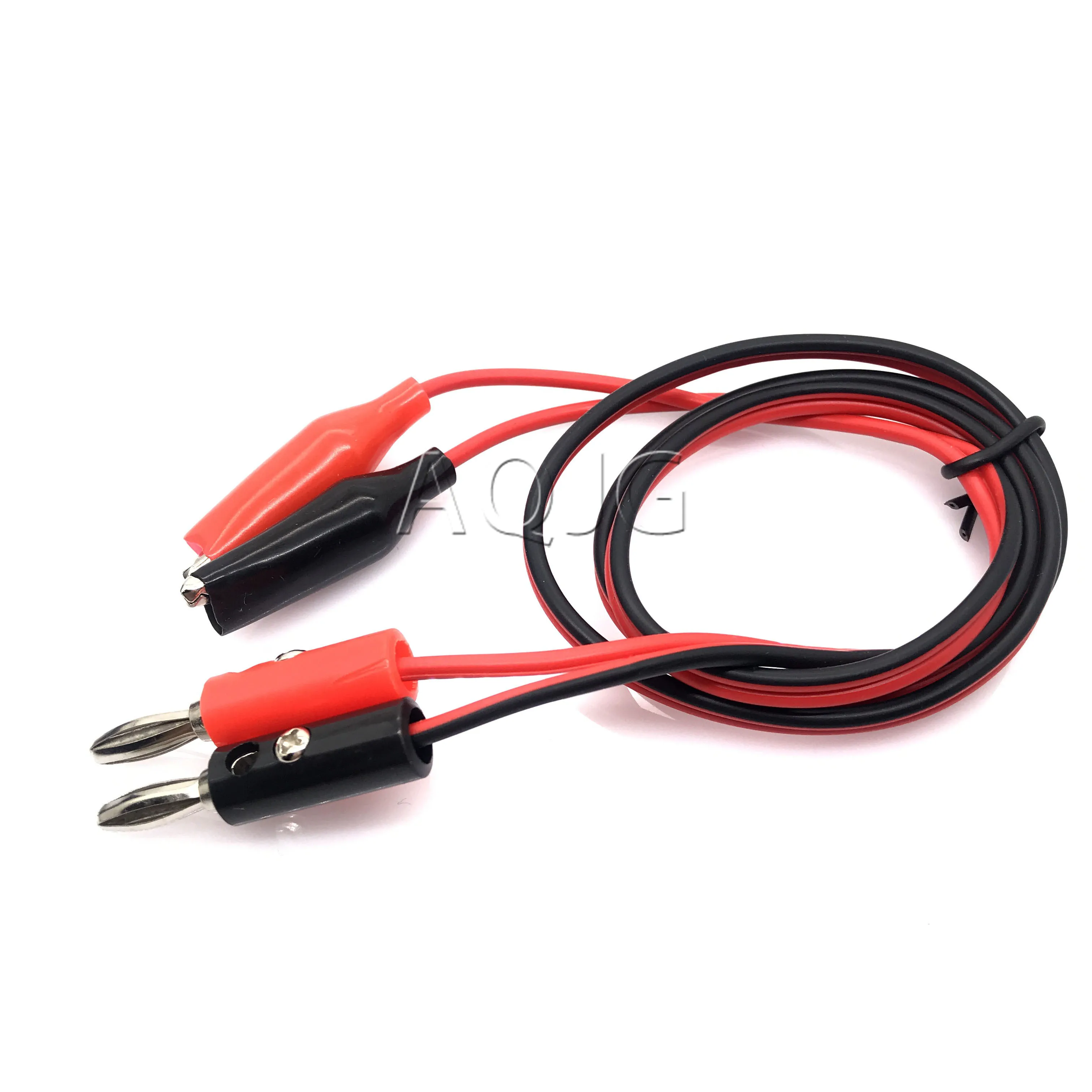 1M Alligator Cilp to AV Banana Plug Test Cable Lead Connector Dual Tester Probe 35mm Crocodile Clip for Multimeter Measure Tool