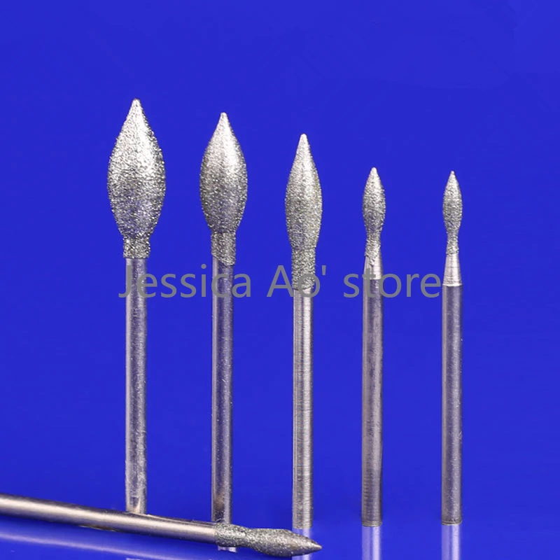 

10-27pcs Pack 0.8-6mm J Emery Grinding Needle Diamond Burr Jade Carving Tools Stone Peeling Polishing Abrasive Tools