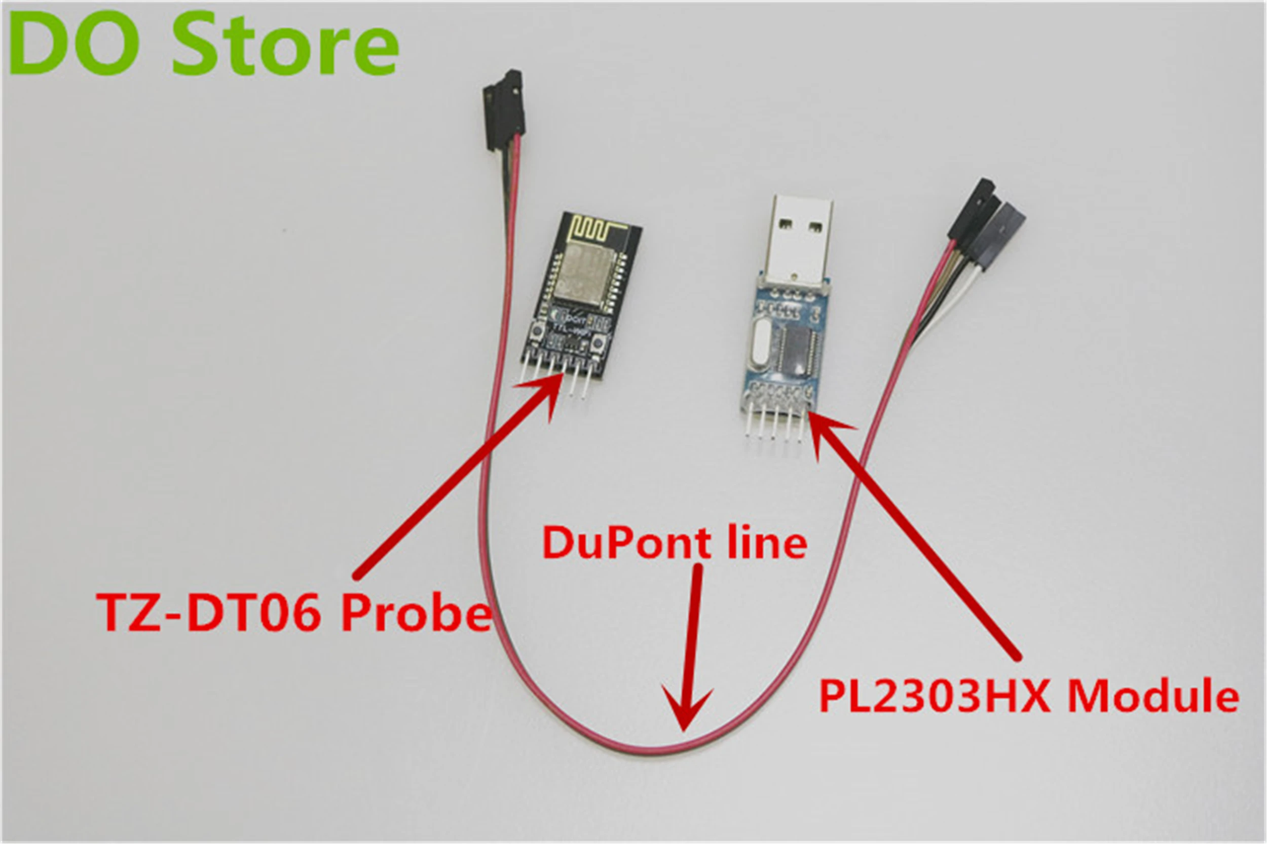 DO Store PL2303HX Wireless WiFi Module + TZ-DT06 WiFi-TTL Probe Module Free 4pcs DuPont Line For Data Acquisition Analysis DIY