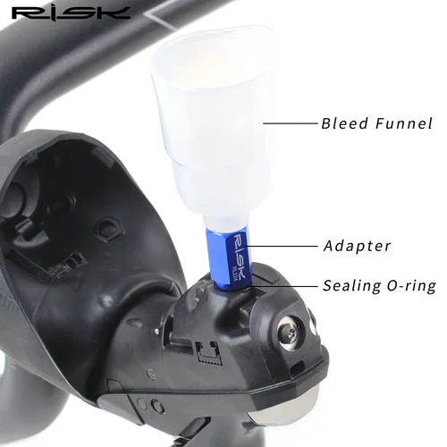 Imagen 2 del producto Adaptadores de embudo de purga de freno de disco hidráulico de bicicleta para Shimano R9120 ST-R9170 herramienta de reparación de cambio manual de carretera de conversión de bicicleta de montaña