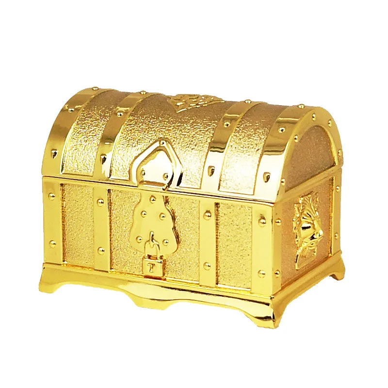 Size 7x5x5cm Vintage Jewelry Box Metal Art Craft Pirates Treasure Chest Trinkets Storage Organizer Gift Package Toy Case Casket