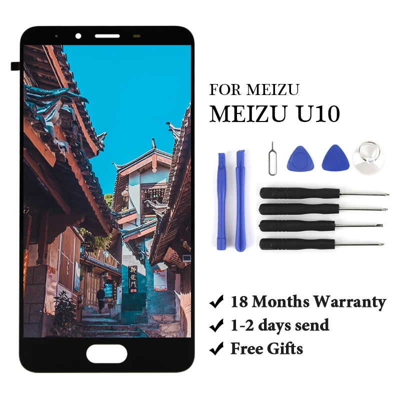 

For Meizu U10 LCD Display 5.0 inch 1280*720 Touch screen Digitizer Assembly Frame with Free Tool