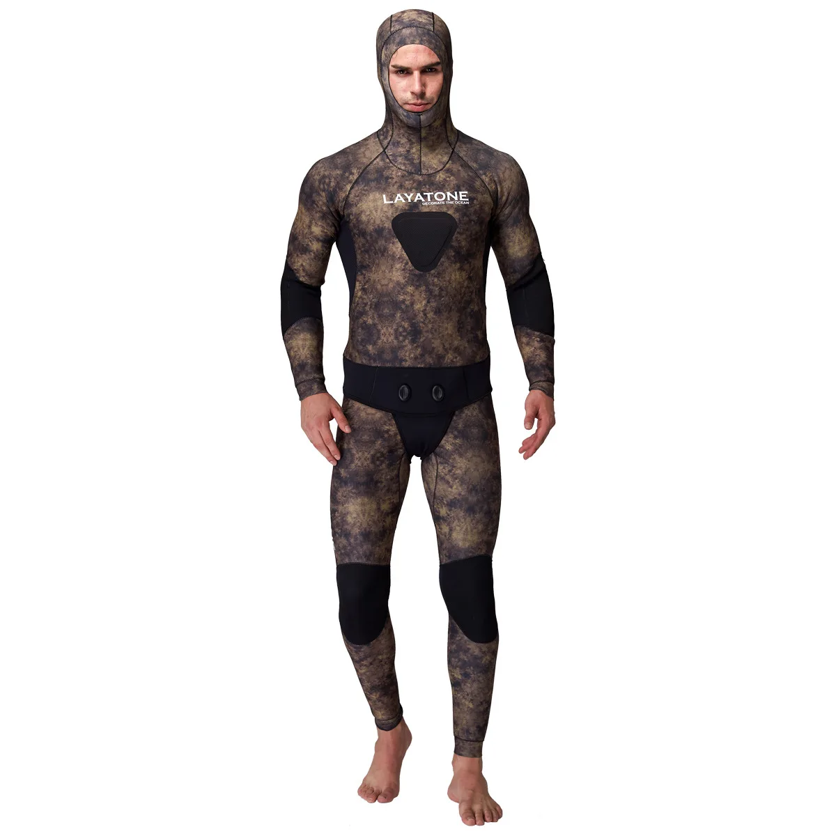 

3MM Two-Piece Surfing Neoprene Scuba Diving Suit Men Snorkeling Underwater Hooded Wetsuit Thermal Hunting Spearfishing SwimSuit