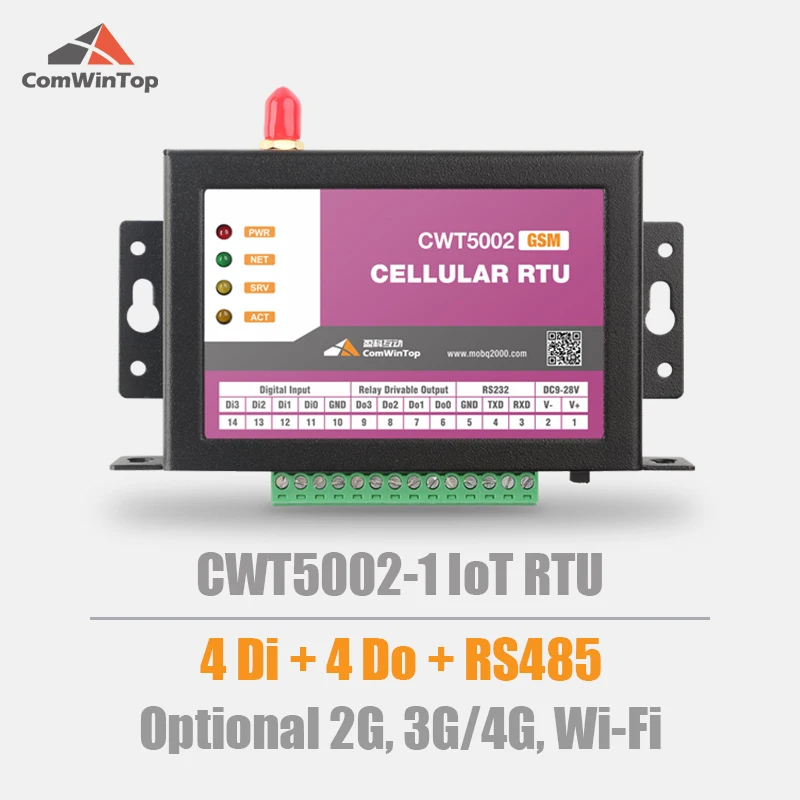 

CWT5002-1 4DI 4DO Rs485 Modbus Rtu Gsm Gprs 4g Wi-Fi Modem IoT Gateway