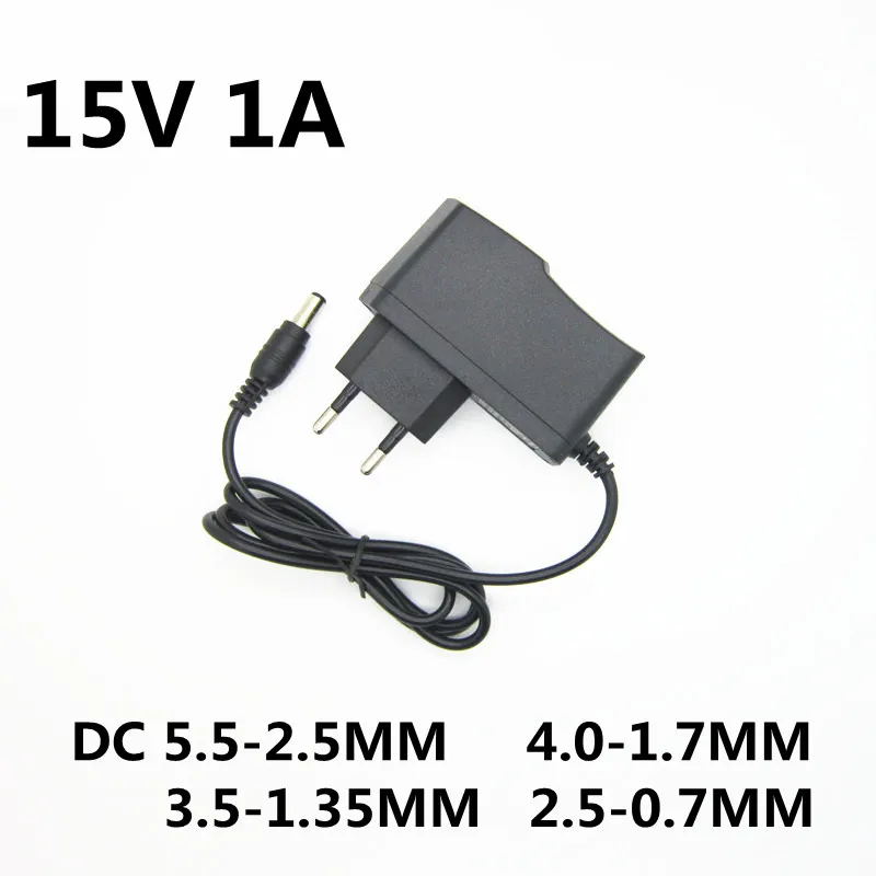 Best quality AC/DC Adapter DC 15V 0.5A 1A 2A 3A AC 100-240V Converter Adapter 15 V Volt 1000MA Charger Power Supply EU US Plug