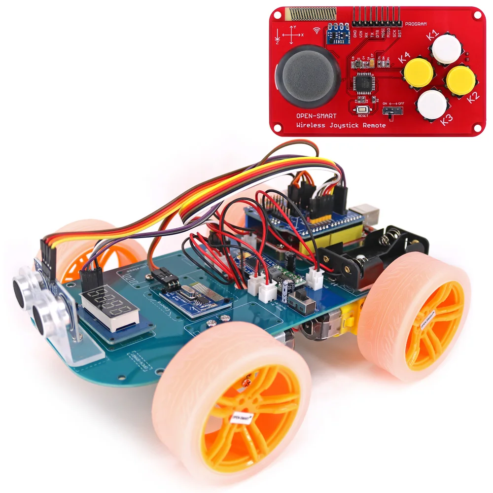 Yominerr 51 MCU Voiture Intelligente Ultrasons Évitement D'Obstacles Suivi de Voiture Télémétrie Programmation Robot Kit de Voiture Bricolage