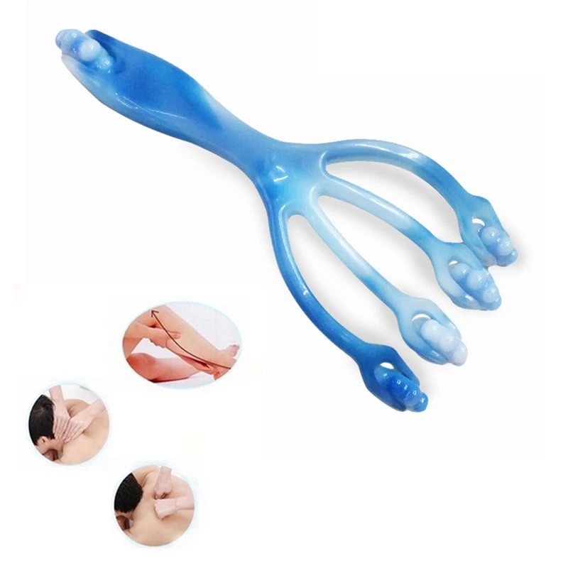 Foot Hand Body Neck Massage Hair Care for Hair Growth Stress Relief Relax SPA Head Massager Scalp Roller Massage Comb Four Sclaw