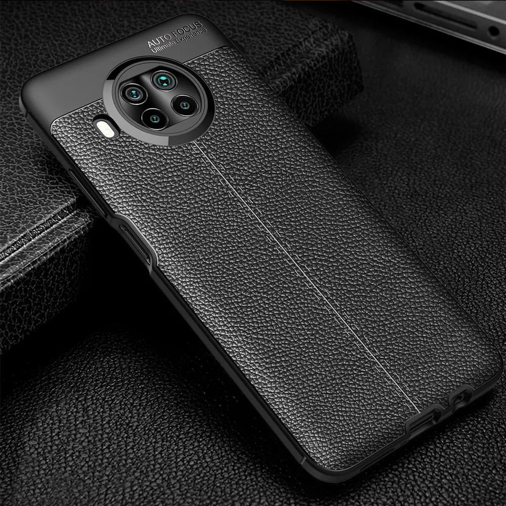 Mi10T Lite Case for Xiaomi 10T Lite Litchi Pattern leather Soft TPU COVER for Mi 10T Pro Coque for Mi10T Capa Fundas Coque