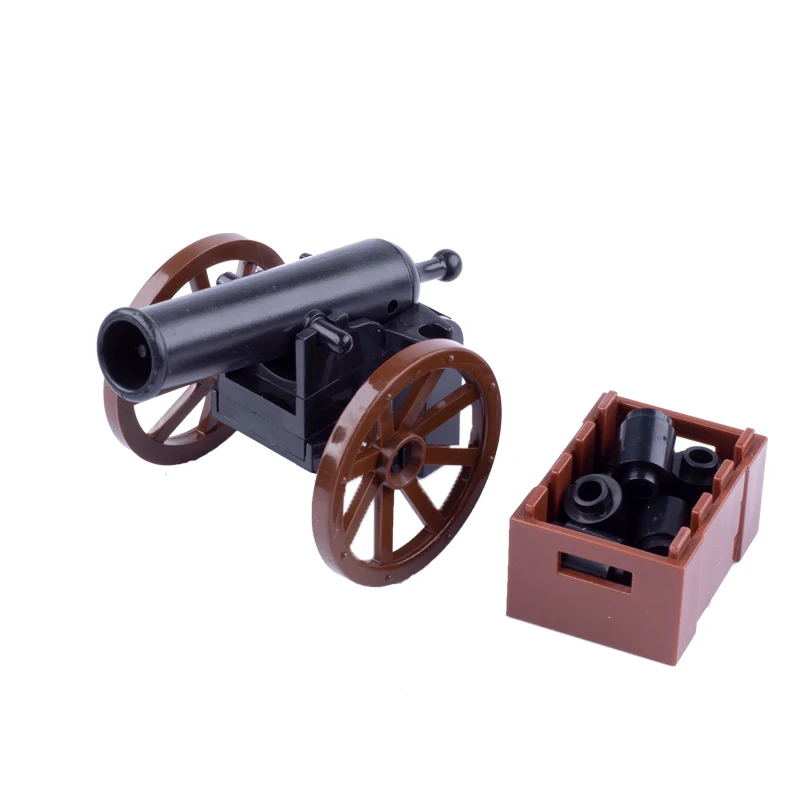 Medieval Pirates Cannon Building Blocks WWI Military Army UK Soldiers Figures Weapons Arms Carriage Accessories Bricks Toys Boys