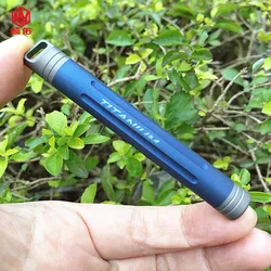 1PC Portable Titanium Alloy Mini Waterproof Warehouse Container Storage Bottle Medicine Bottle Toothpick Ear Pick Set EDC Tool