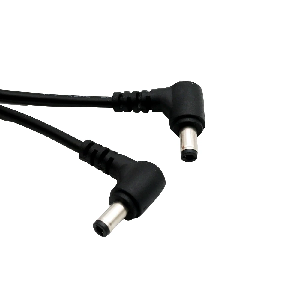 10x DC Power 5.5x2.5mm Male To 5.5x2.5mm Male 90 Degree Right Angle M/M Extension Cable Cord CCTV 30cm