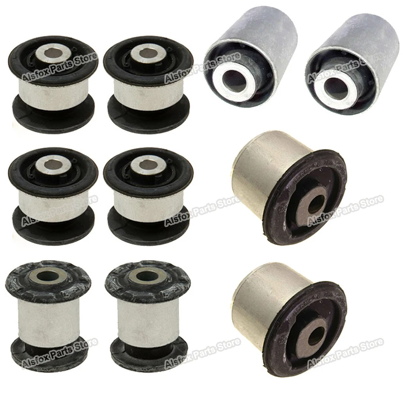 10 Pcs Control Arm Bushing Front Suspension For Audi Q7 Volkswagen VW Touareg Steering Rack Rubber Bushes