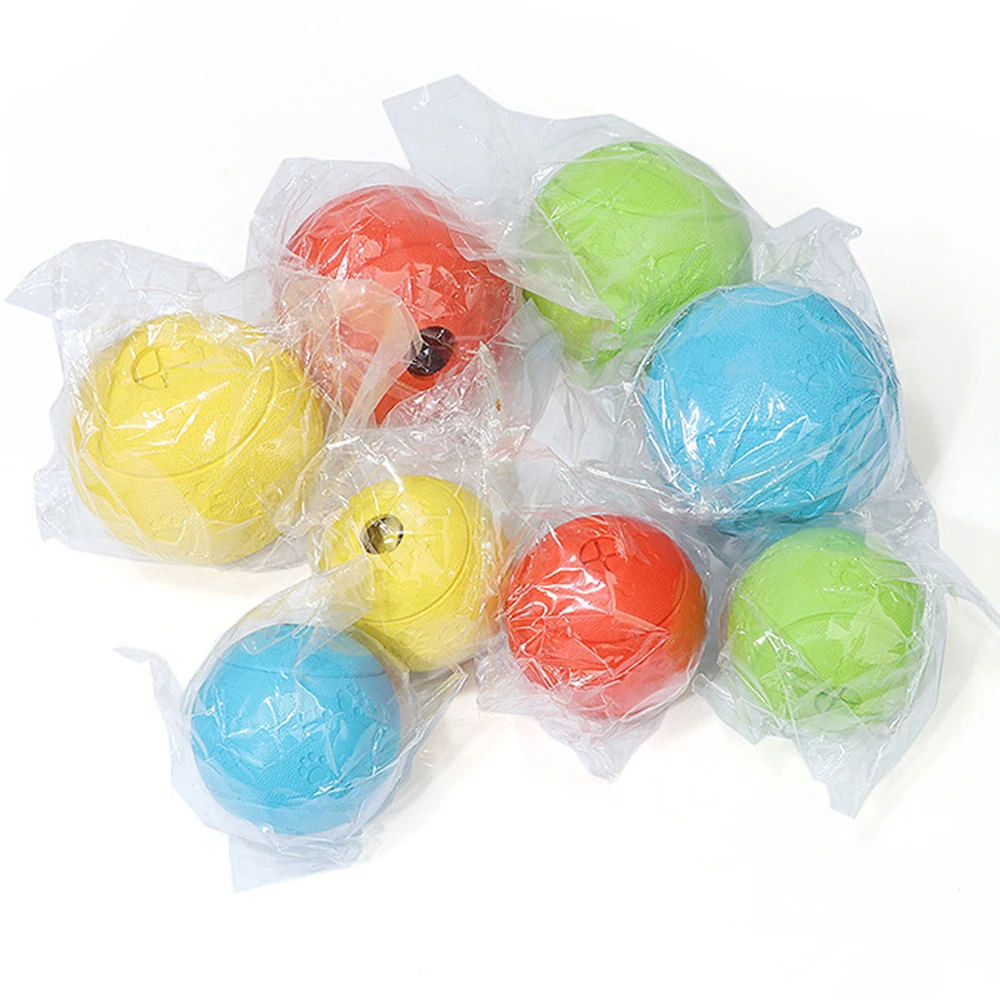 Soft Dog Leaking Ball Pet Snack Feeding Toy Food Leakage Control Interactive Dispensing Rubber Ball Chew Toys Dog Feeders