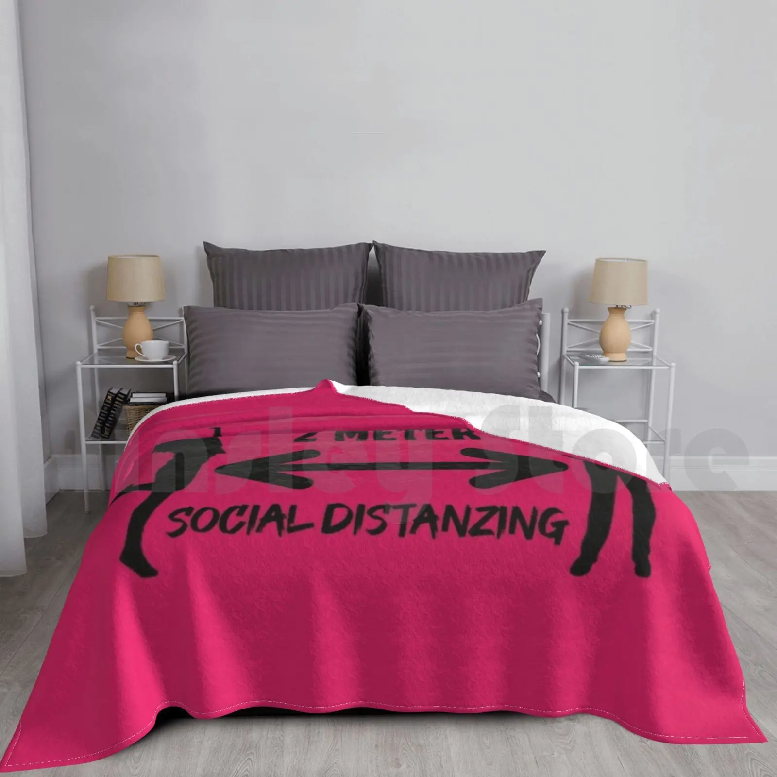 Social Spacing Blanket For Sofa Bed Travel Distance Keep Distance Hold Epidemic Quarantine 2m Social Distancing