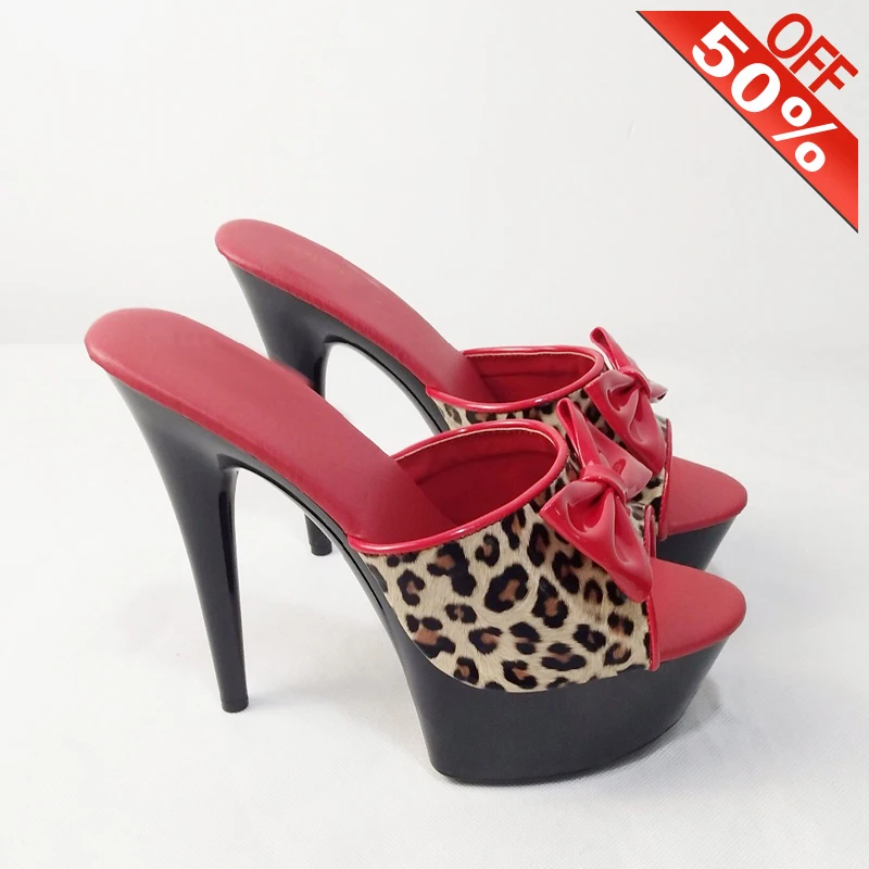 20cm High-Heeled Shoes Platform Stripper leopard show butterfly 8inch Stiletto Heels Sexy Fetish Shoes french bulldog slippers