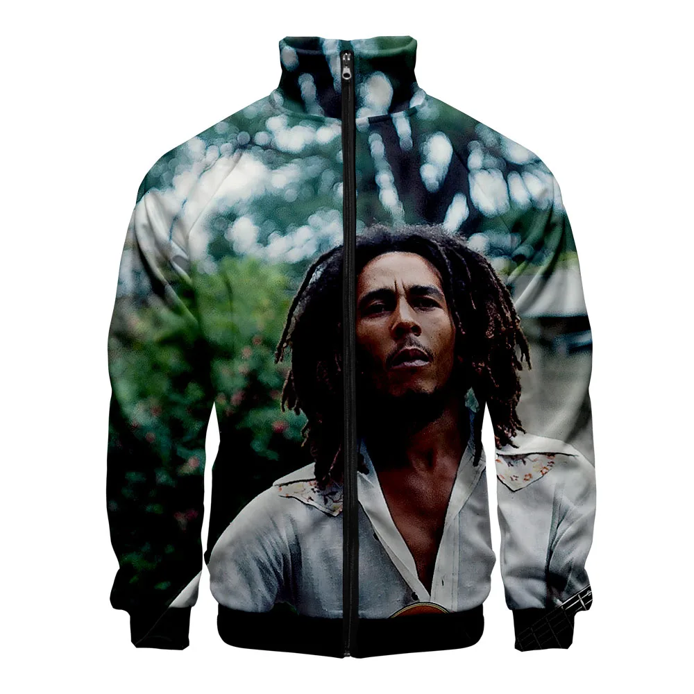 2020 bob marley 3D Baseball Jacket Harajuku Hip Hop Hoodies Casual Stand Collar Zipper Sweatshirt Casual Sportswear Clothes