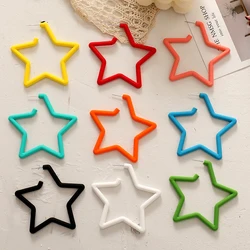 Simple Hoop Earrings For Women Geometric Exaggerated Star Earring Hyperbole Trendy Earrings Hip Hop Fashion Jewelry Accessaries