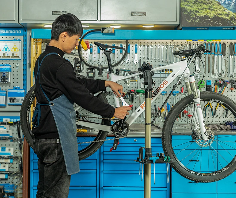 ROCKBROS Fahrrad Reparatur Ständer MTB Road Fahrrad Wartung Rack Mit Werkzeug Fach Einstellbare Faltbare Lagerung Display Bike Arbeit Stehen – Detail 5