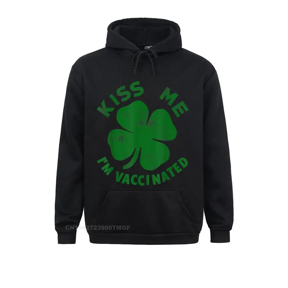 

cosie Long Sleeve Hoodies Punk New Fashion Hoods Women Sweatshirts Kiss Me Im Irish Vaccinated St Patricks Day Oversized Hoodie