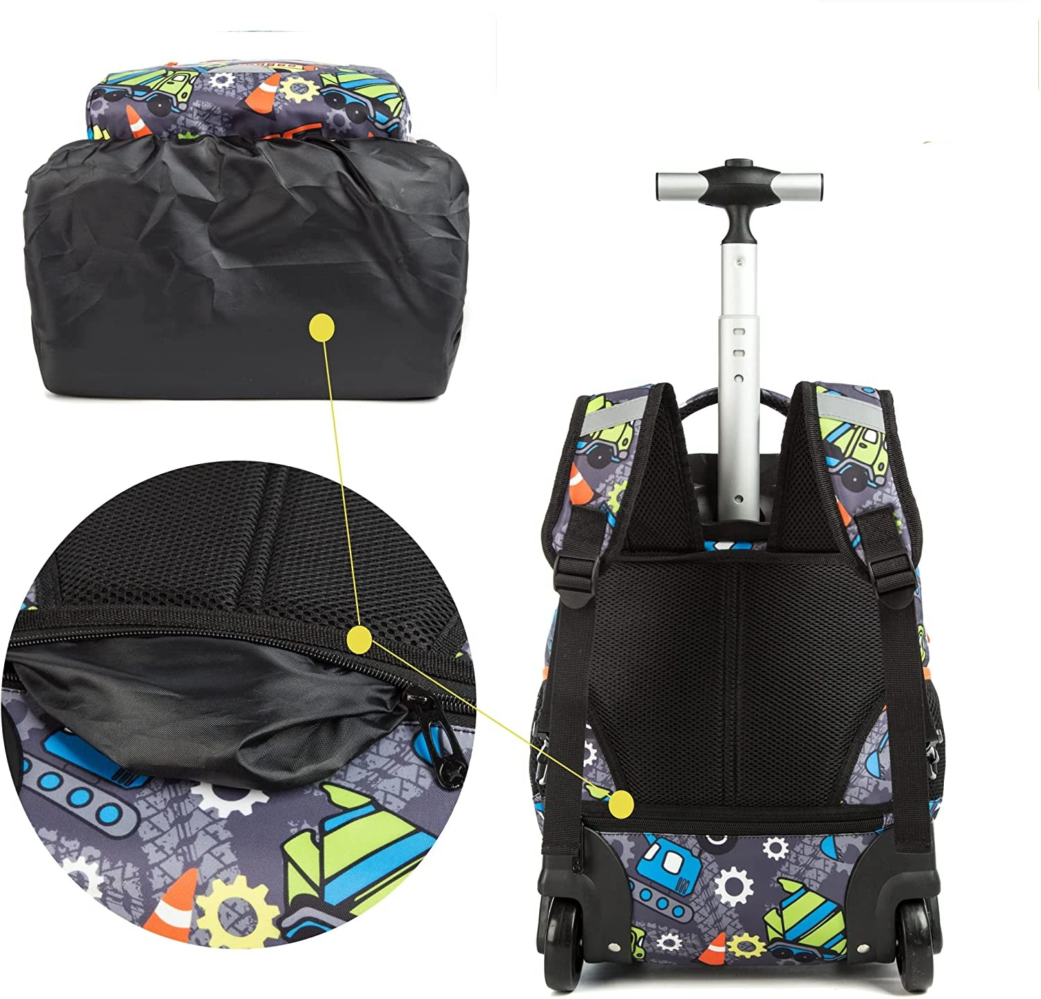 Imagem -06 - Mochila Escolar para Crianças Trolley Bolsa para Meninos e Meninas Bolsas de Bagagem para Laptop para Crianças 16