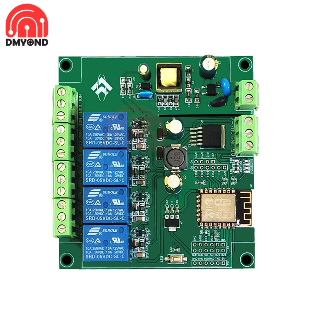 ESP8266 4 Channel WIFI Relay Module ESP-12F Development Board For IOT Smart Home Phone APP Controller WIFI Remote Control Switch