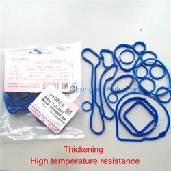 Cooling System Oil Cooler Gasket Seals Blue OEM# 24445723 55354072 55354071 For Chevrolet Cruze 1.6L 1.8L Sonic Astra Zafira