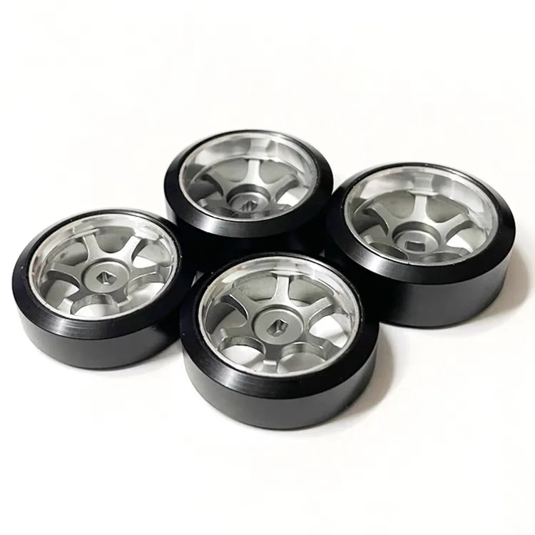 4 pcs 22MM Metal Wheel Hub Drift tire / Racing tire for RC Car 1/28 DriftArt2 Wltoys K989 HGD1 XRX DRZ Mini-Q Kyosho Mini-Z