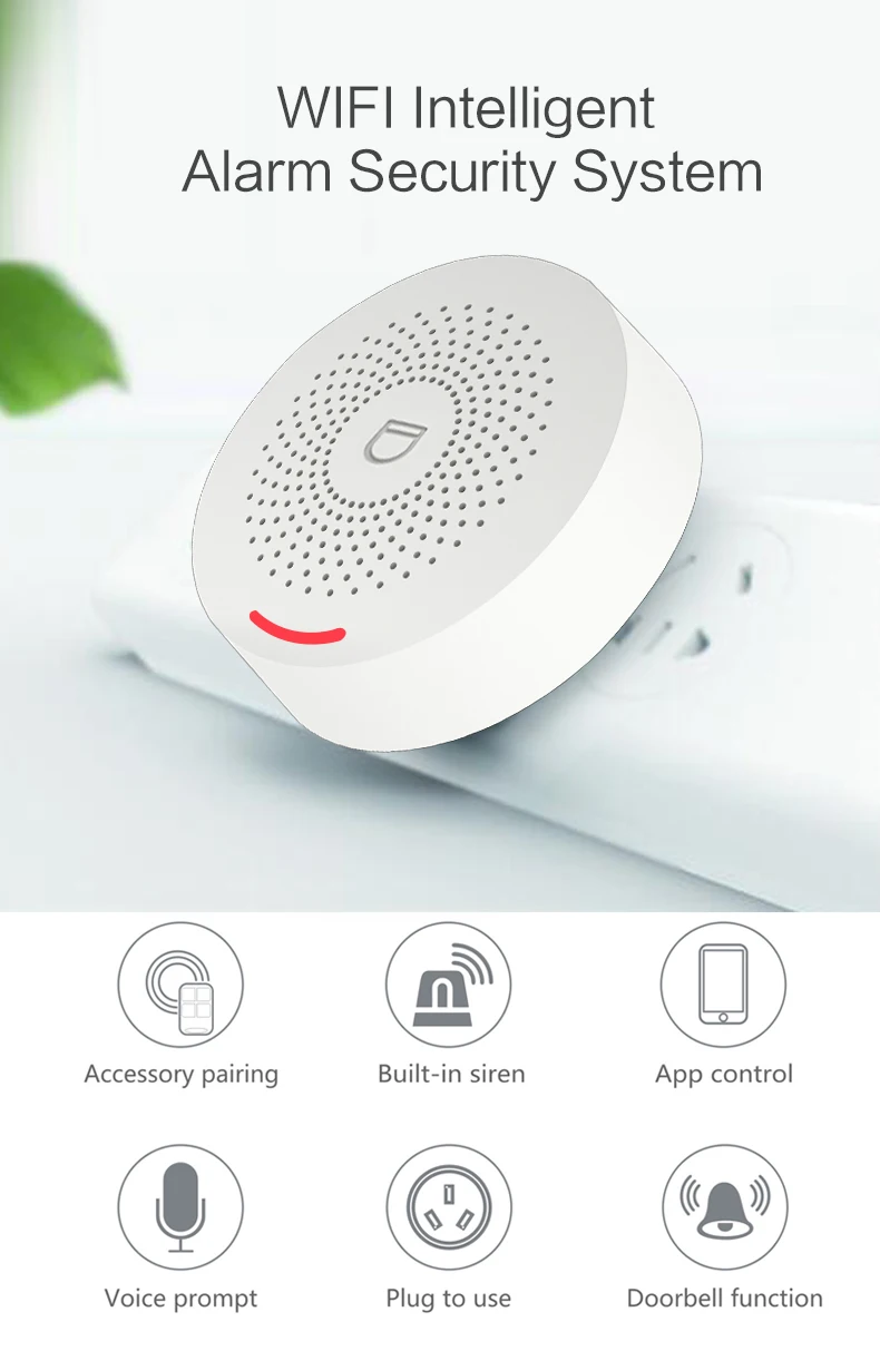 Wifi Smart Home Alarm System Wireless 433MHz Burglar Security Alarm Tuya Smart Life App Control Wireless Home Alarm Kit