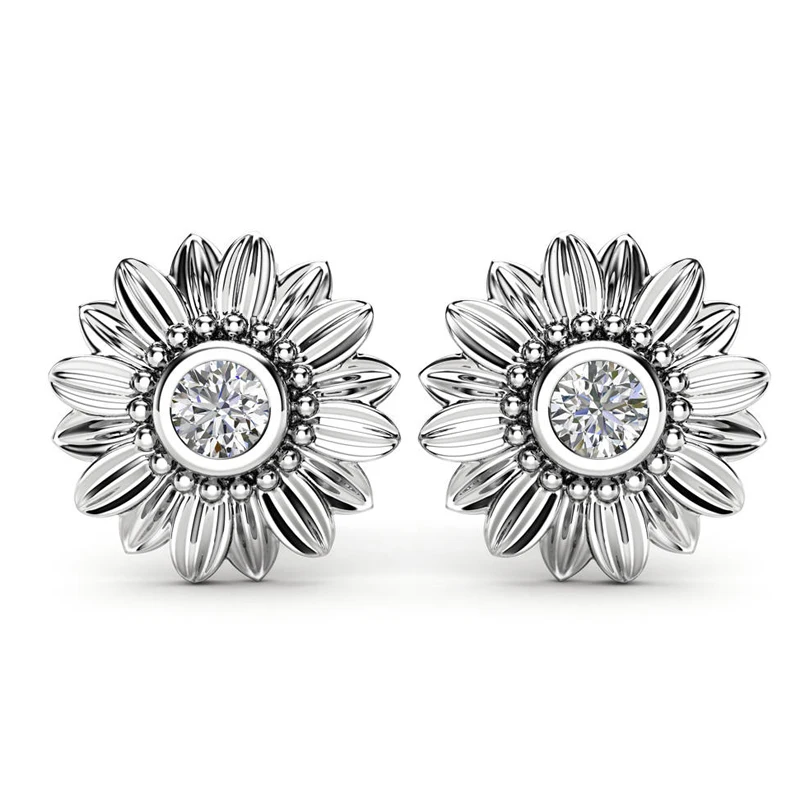 Women's Trendy Sunflower Stud Earrings