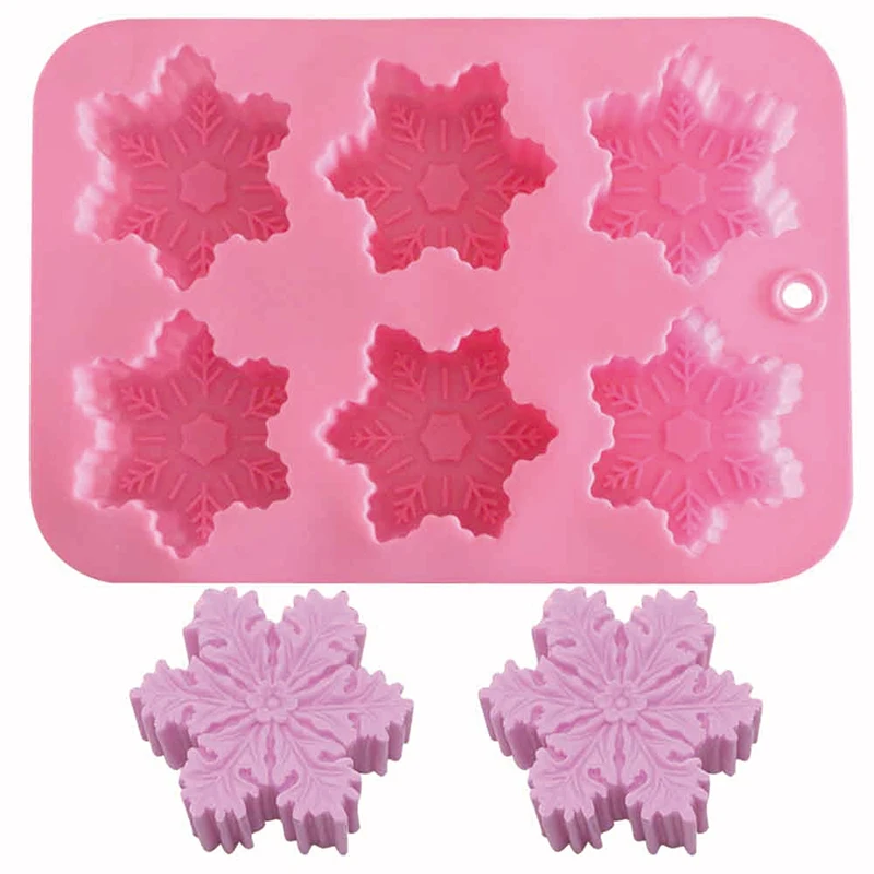 

Christmas Snowflake Pattern Silicone Mold Chocolate Cake Mold Baking Non-stick and Heat-resistant Kitchen Handmade Tools