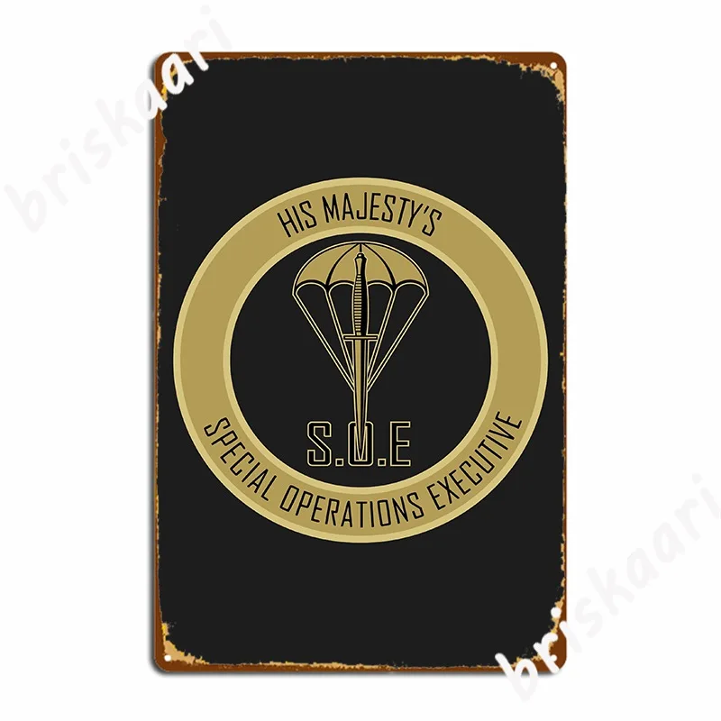 Ww2 Soe Special Operations Executive Metal Sign Wall Pub Wall Retro Mural Painting Tin Sign Poster