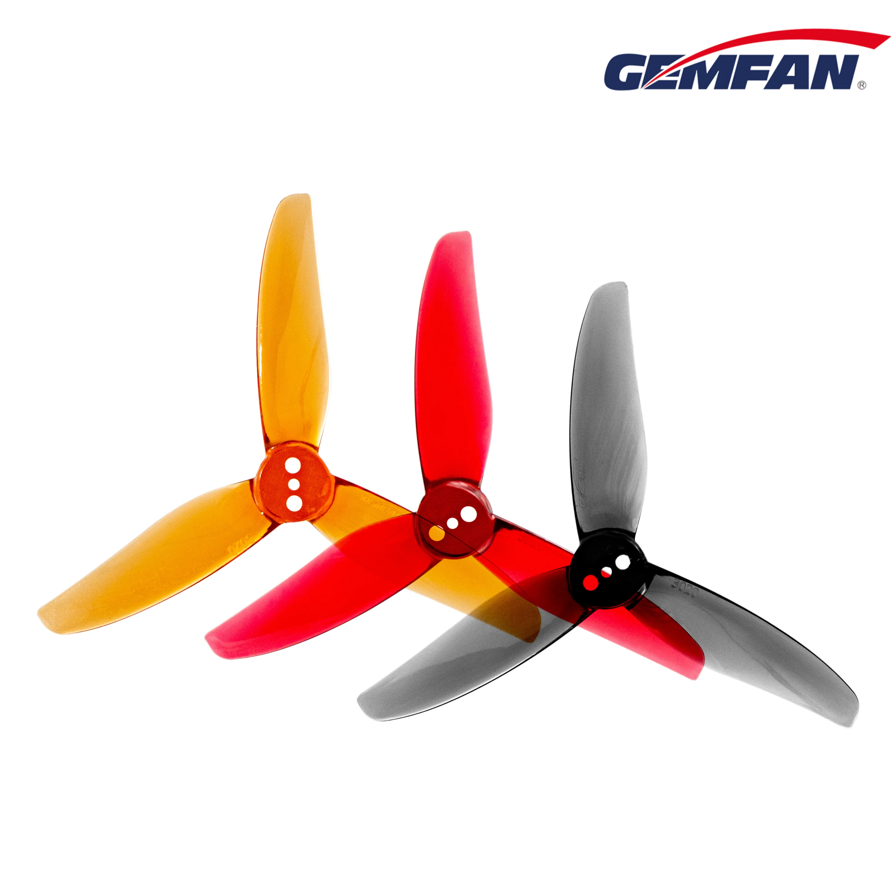 6/12Pairs Gemfan Hurricane 3020 3-Blade 3 Hole PC Propeller 1.5mm for RC FPV Racing Freestyle 3inch Toothpick Cinewhoop Ducted