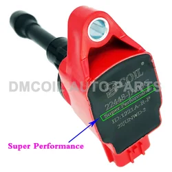 RED SUPER PERFORMANCE IGNITION COIL FOR NISSAN X-TRAIL GT-R 370Z ALTIMA TIIDA INFINITI RENAULT 1.2L-5.6L 2006- 22448-JA00C