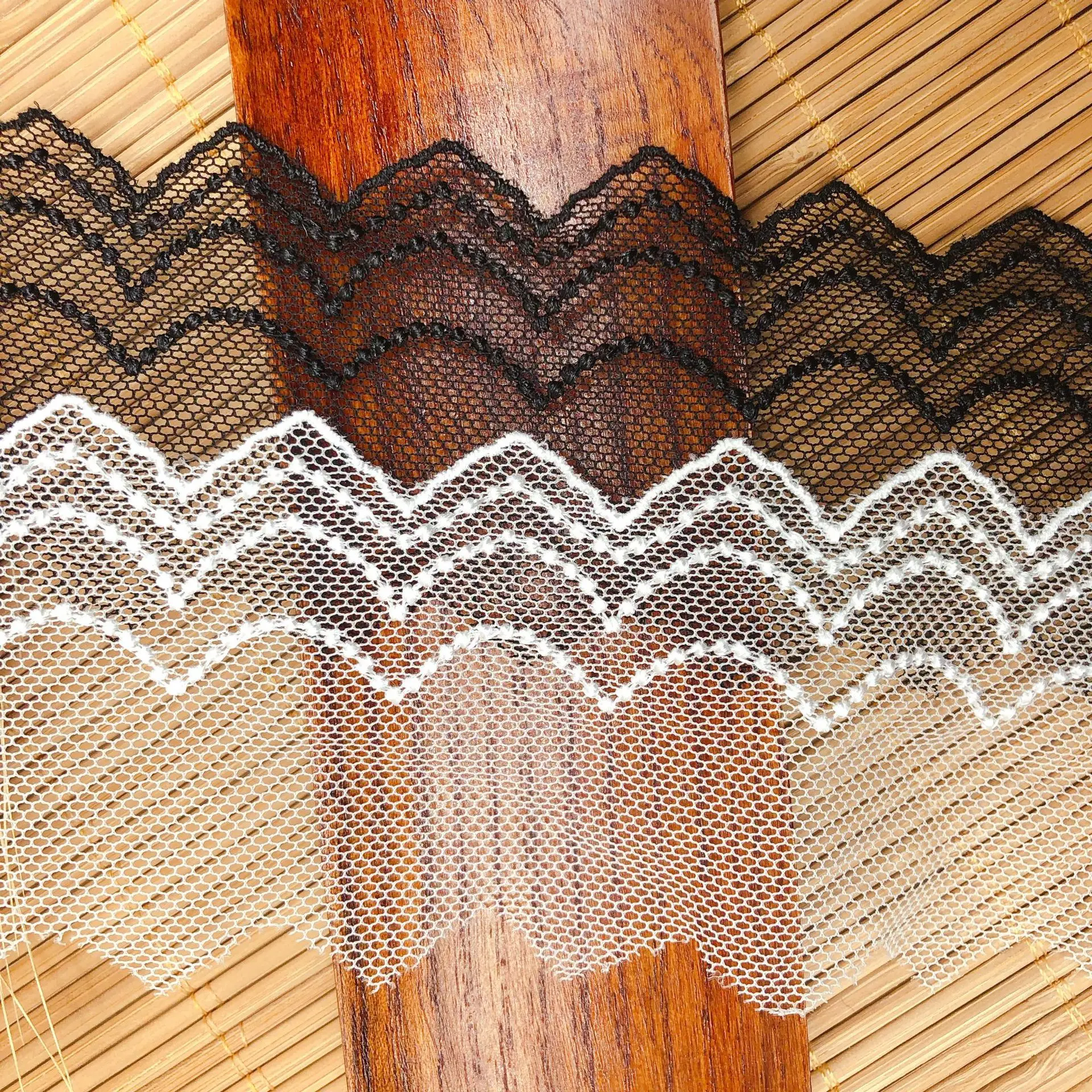 Embroidered Lace Fabrics Trim Ribbons Dress Handmade Sewing Material Garment Accessories