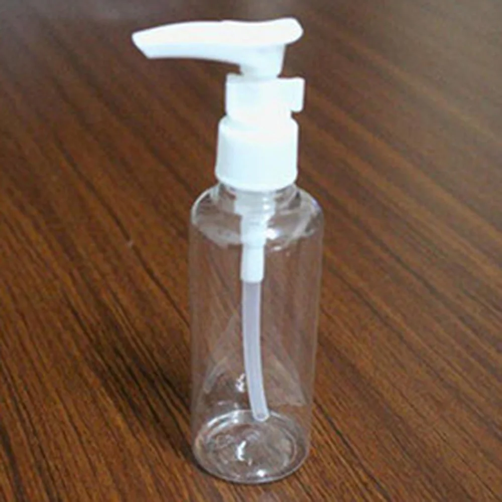 5pcs 100ml Refillable transparency Squeeze plastic lotion bottle with pump sprayer PET Plastic Portable lotion Bottle