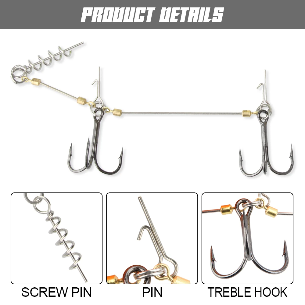 Spinpoler Pike Stinger Rig Hook Systerm with 3D Swimbait Soft Lure Fishing Bait Paddle T Tails For Zander Pike Big Game Fish