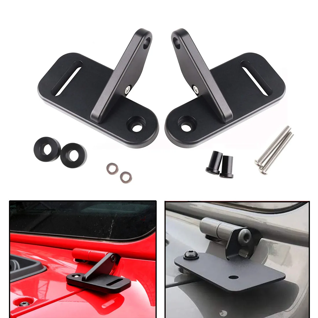 

Car Light Mounting Bracket A-pillar Engine Hood Work Lamp Holder Clamp for Jeep Wrangler JL Sahara Rubicon Sport JT Gladiator